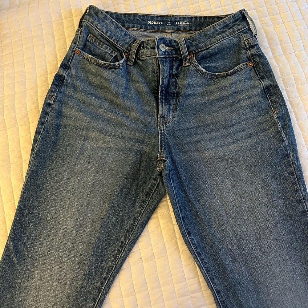 High-Waisted OG Straight Ankle Jeans
